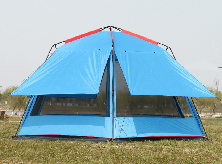 Cheap Goat Tents UV Hexagonal Outdoor Camping Huge Tent 8 12 Person Rainproof Anti Mosquito Hiking Tent Awning Garden Pergola Car Beach Awning Tents 
